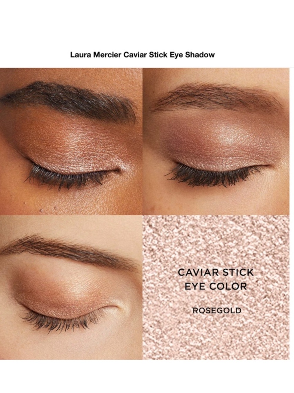 Laura Mercier Rose Gold Caviar Stick Cream Eyeshadow 3 pack New Sealed - Picture 2 of 4